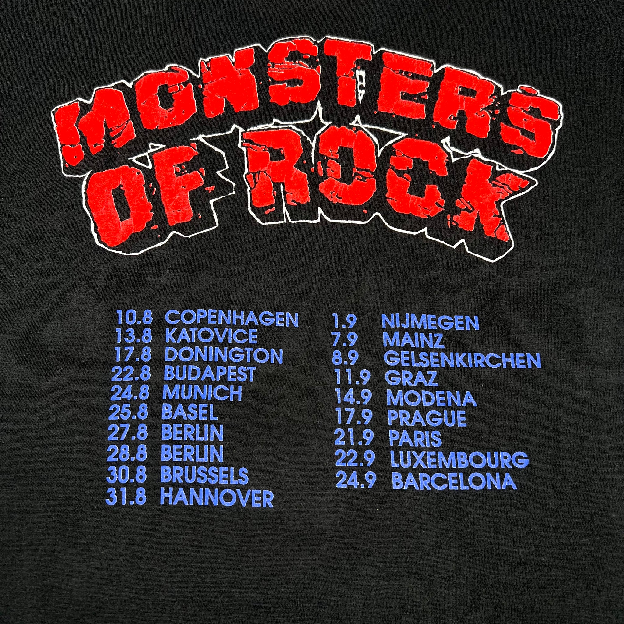 MONSTERS OF ROCK | ‘European Tour’ | 1991 | L