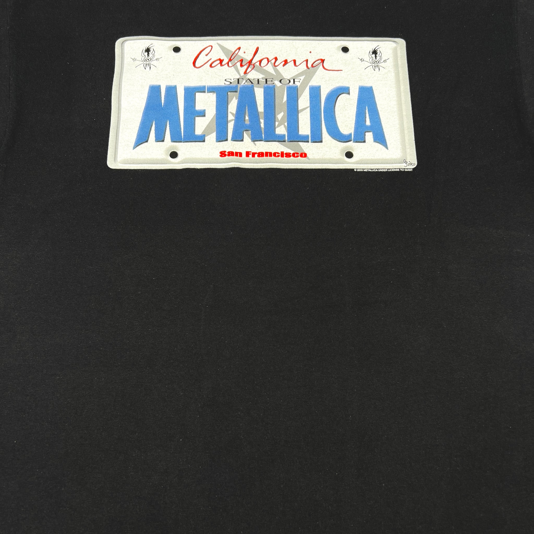 Vintage 00s Metallica San Francisco 2003 Size L Ringer T-shirt By Giant