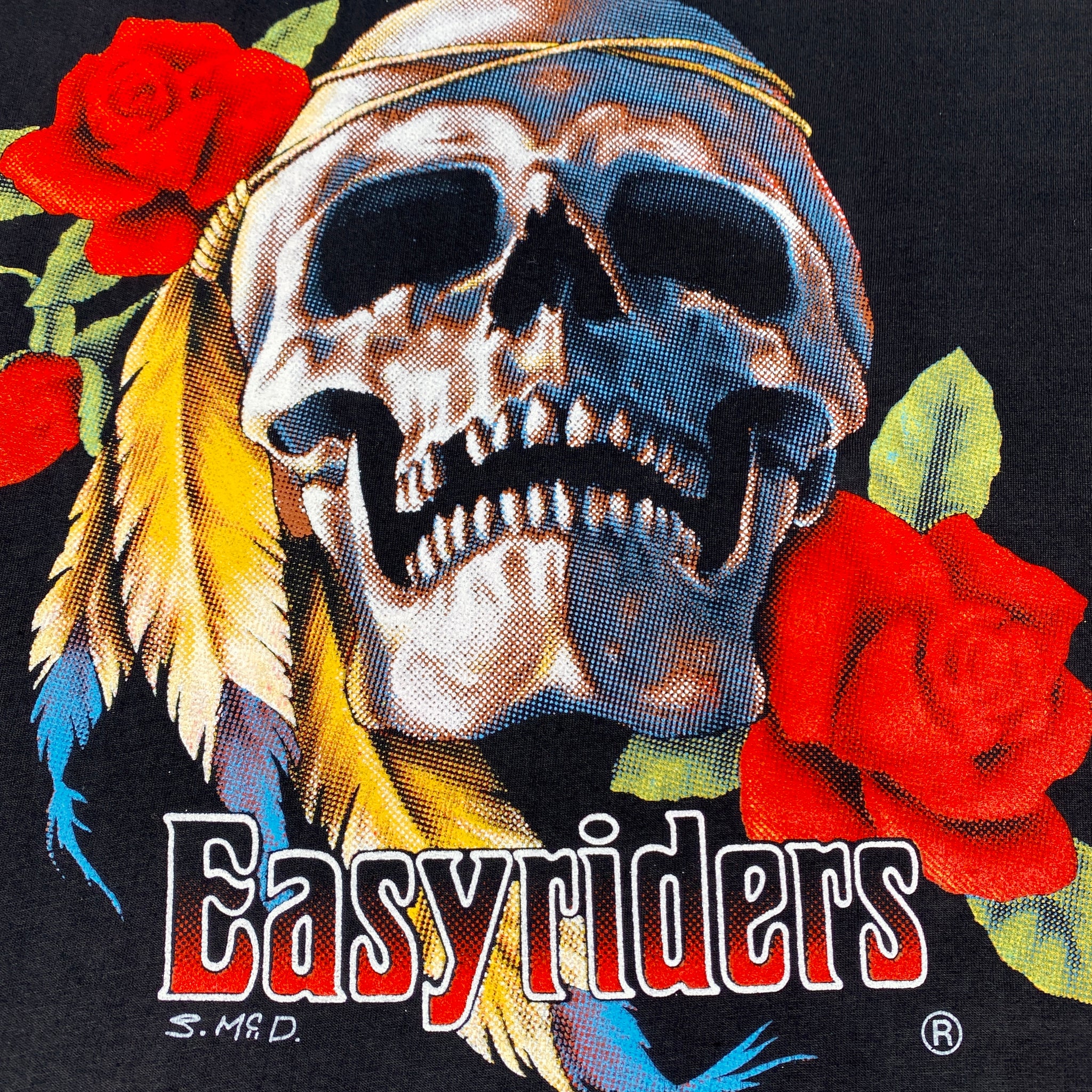 EASYRIDERS | ‘Skull and Roses’ | 80s | L/XL